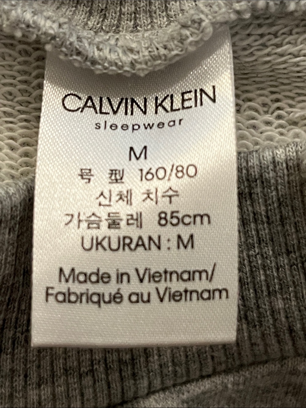Calvin Klein Light Gray Crewneck Sweater with Red Patch - Picture 3 of 3